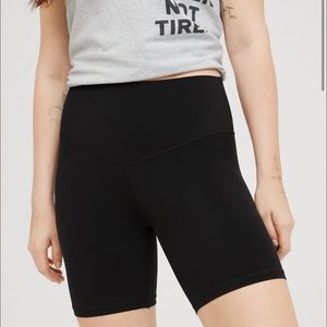 Aerie Black Bike Short, Hi-Rise